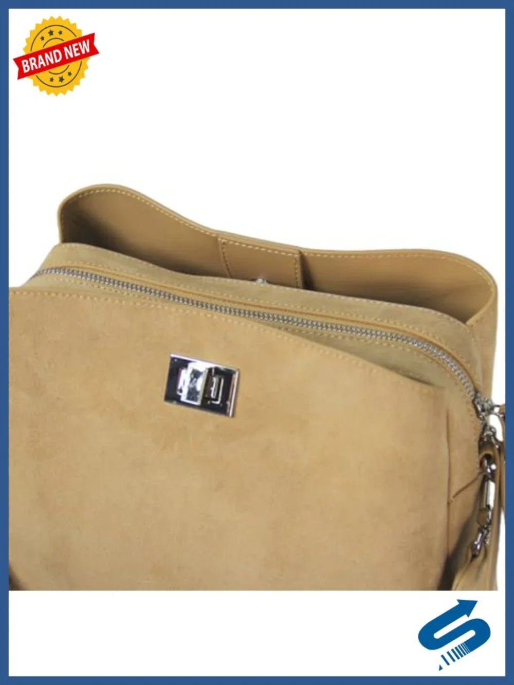 Genuine Leather Suede Hobo Bag Crossbody Shoulder Handbag Slouchy Purse